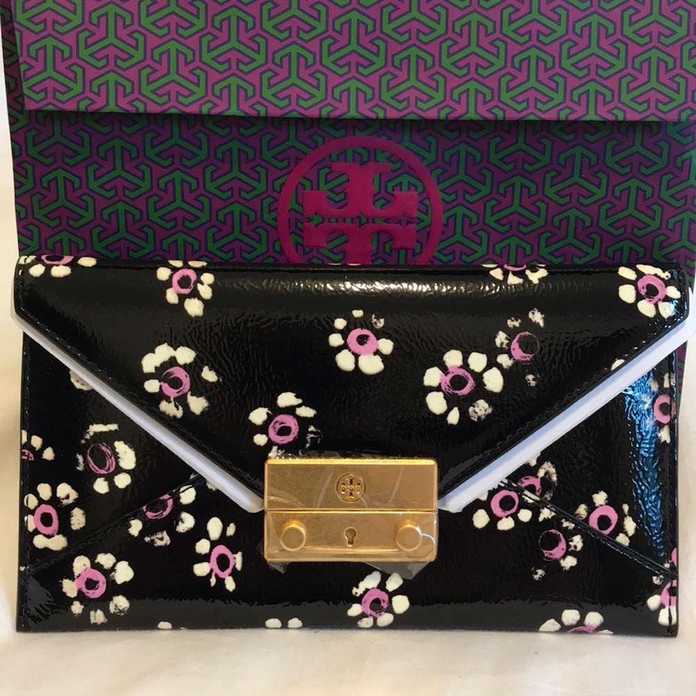 New Tory Burch Juliette Printed Envelope Wallet